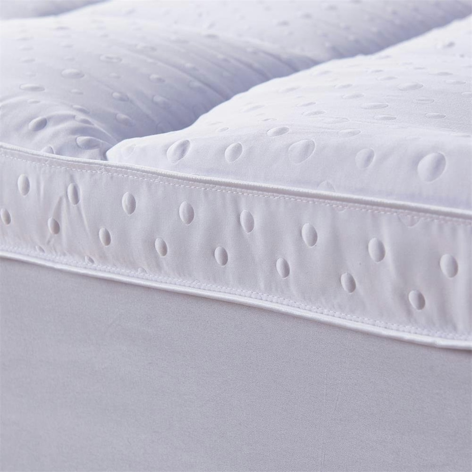 image 1 of 5cm 3D Microfibre Bubble Mattress Topper | White | Double | 1