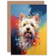 image 1 of Cite West Highland Terrier Dog Lover Colourful Greeting Card