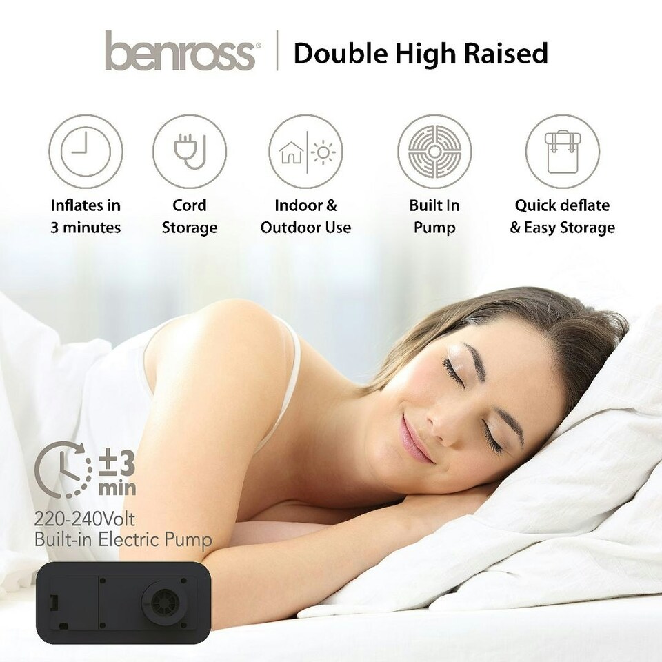 image 1 of Benross High Raised Queen Airbed Grey | Double