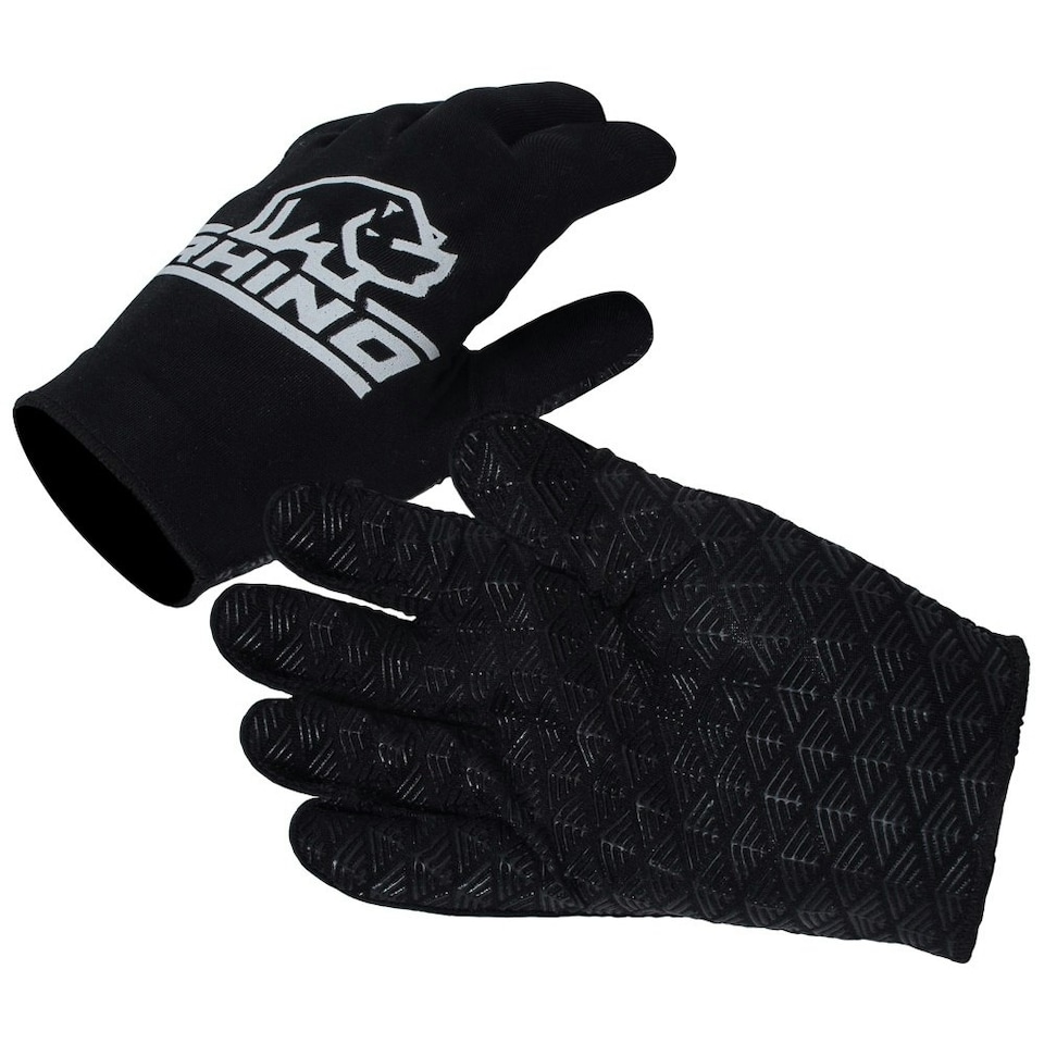 image 1 of Rhino Childrens/Kids Pro Full Finger Rugby Mitts - Black - XS-S