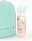 image 2 of Pusheen the Cat Mint Lunch Bag, Lunch Box and Drinks Bottle Set | Snack Attack Polkadot School Lunch Set for Girls | Transparent Water Bottle | Pusheen Merch