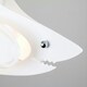 image 3 of ValueLights Shark White Ceiling Pendant Shade and B22 GLS LED 6W Warm White 3000K Bulb White