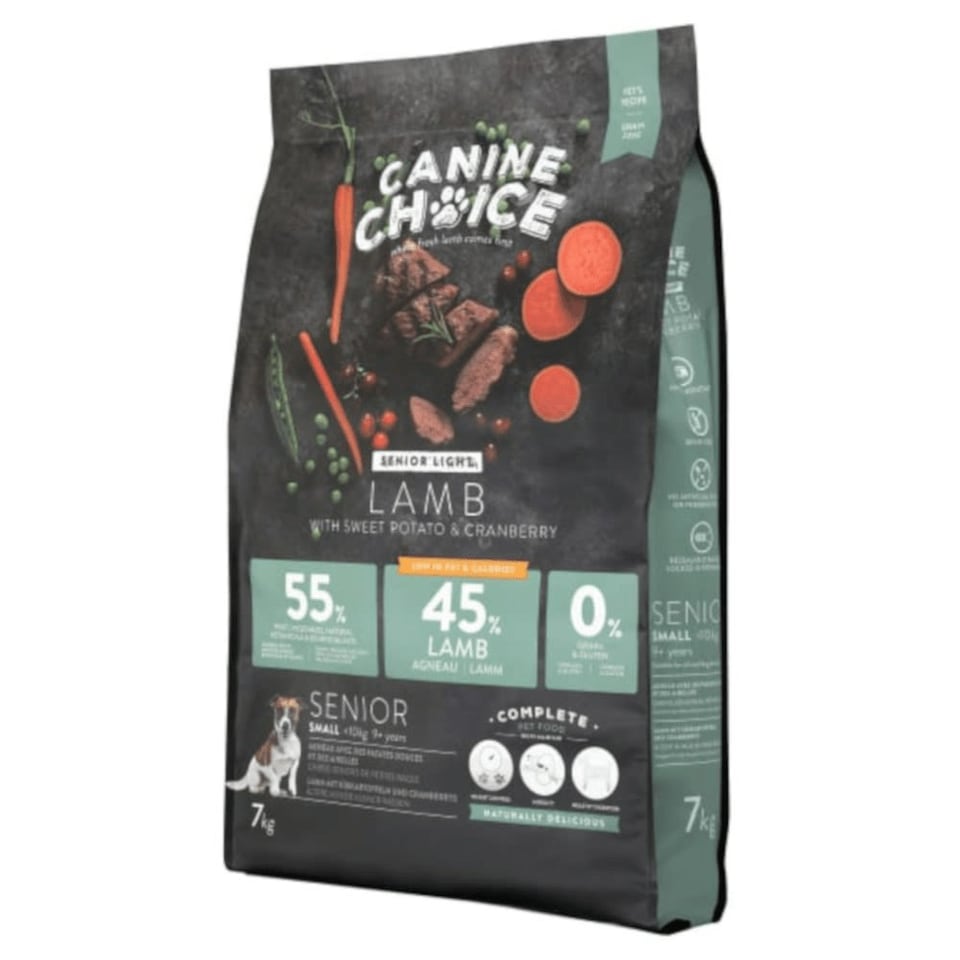 Canine Choice Super Premium Grain Free Light Small Senior Dry Dog Food - Lamb 7kg