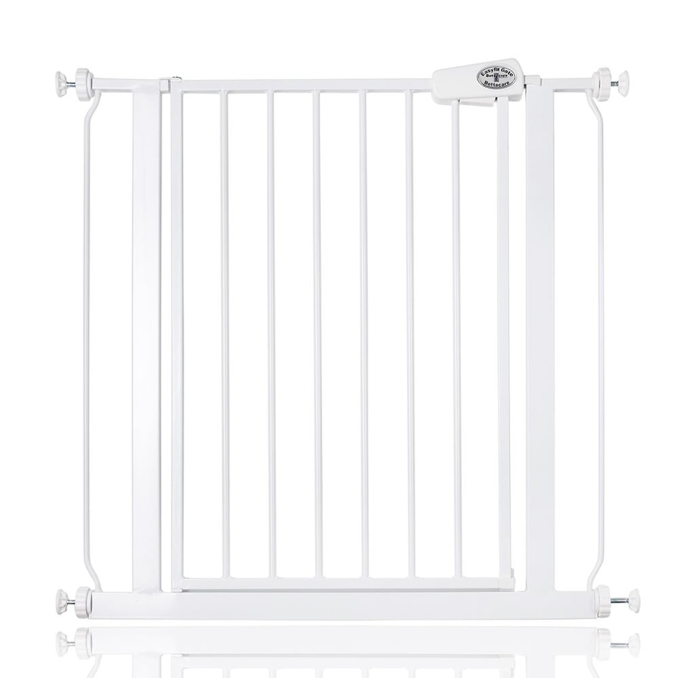 image 1 of Bettacare Easy Fit Gate, 75cm - 83cm, White, Pressure Fit Stair Gate, Baby Gate for Doors Hallways and Spaces