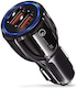 image 2 of Black Twin USB Car Charger with Fast Charge QC 3.0 Port