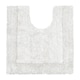 image 2 of Heavyweight Reversible Pedestal Toilet Mat - White