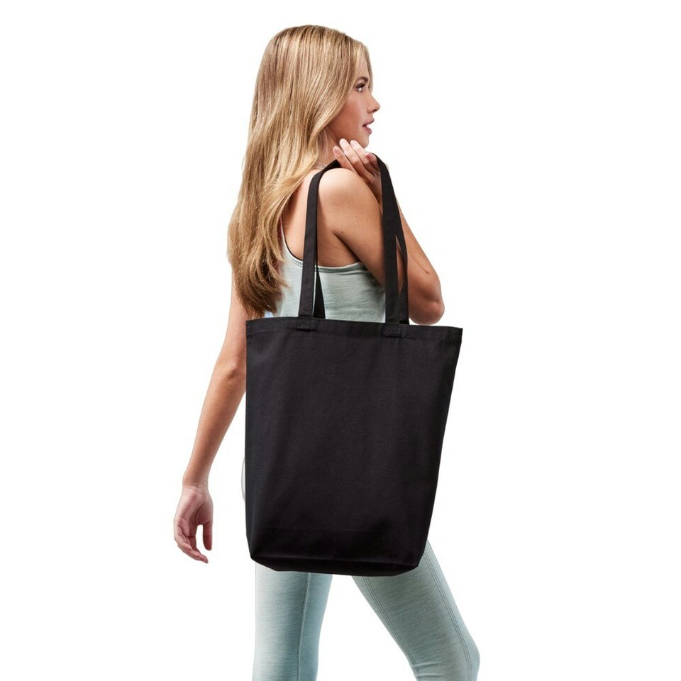 image 1 of Nutshell Premium Canvas Tote Bag - Black - 38cm x 42cm x 10cm Black