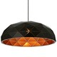 image 2 of Interiors by Premier Medium Black and Copper Dome Pendant Light