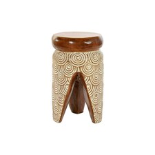 Side table DKD Home Decor Natural White Albasia wood (29 x 29 x 49 cm) (30 x 30 x 50 cm) N/A