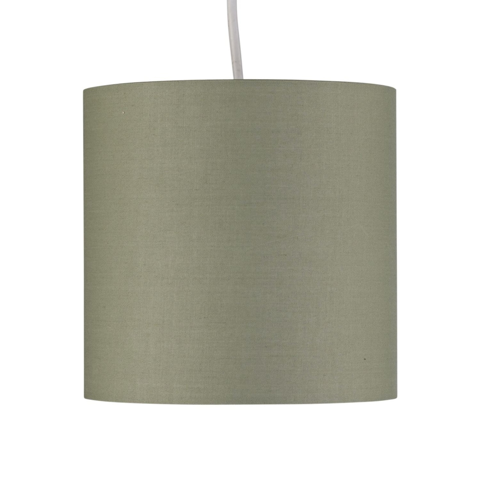 image 1 of Set of 2 Sage Green Textured Cotton 17cm Table Lamp Shades | Green | Small | 2