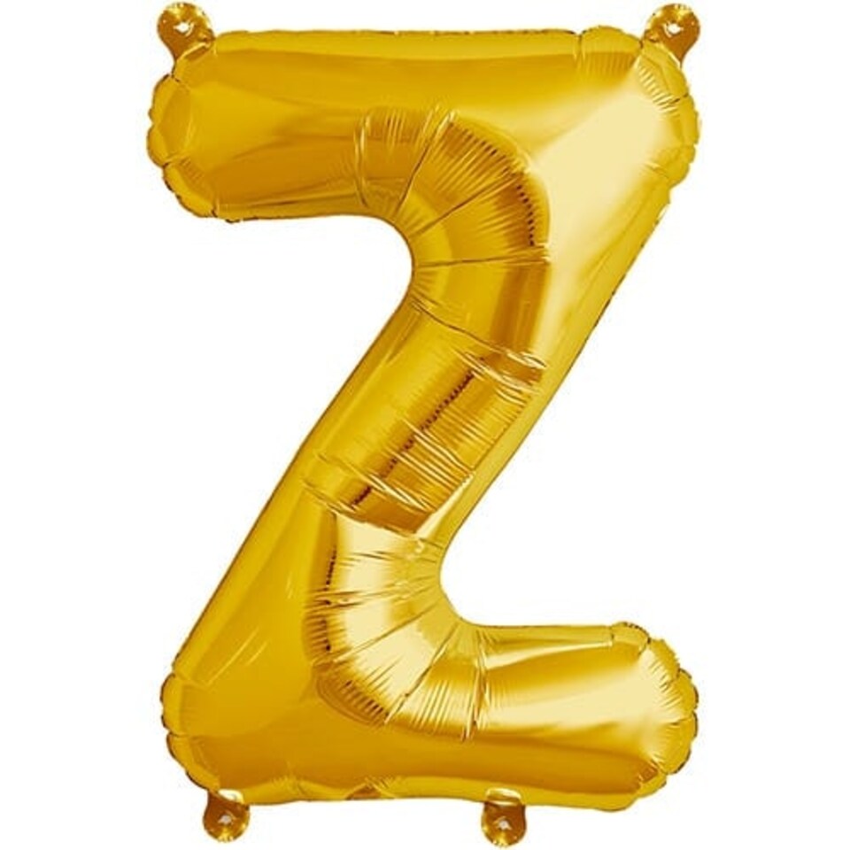 Letter Z Gold Air Fill Foil Balloon 40cm / 16 in