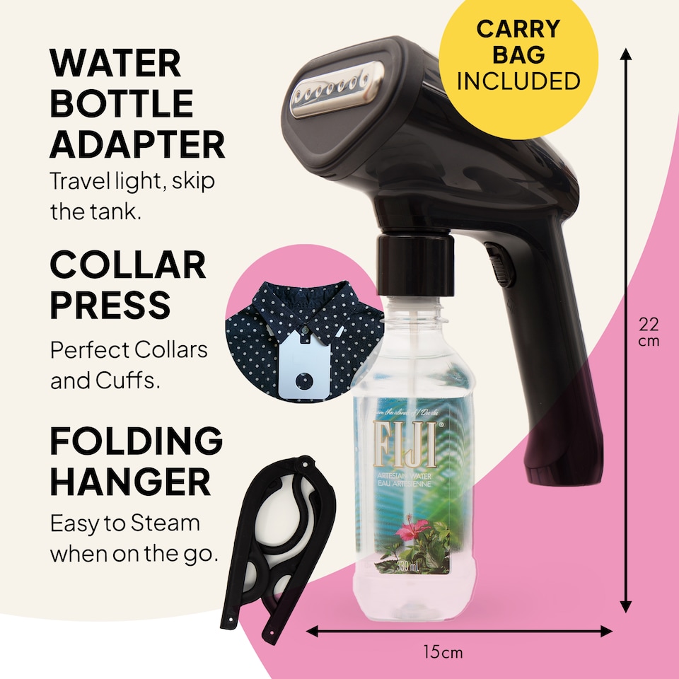 image 1 of Fridja F10 Handheld Clothes Steamer 1500W Portable Travel Size