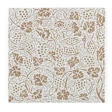 Gold Oak Leaves & Berries Large Square Worktop Protector - Smooth Glass Chopping Board
