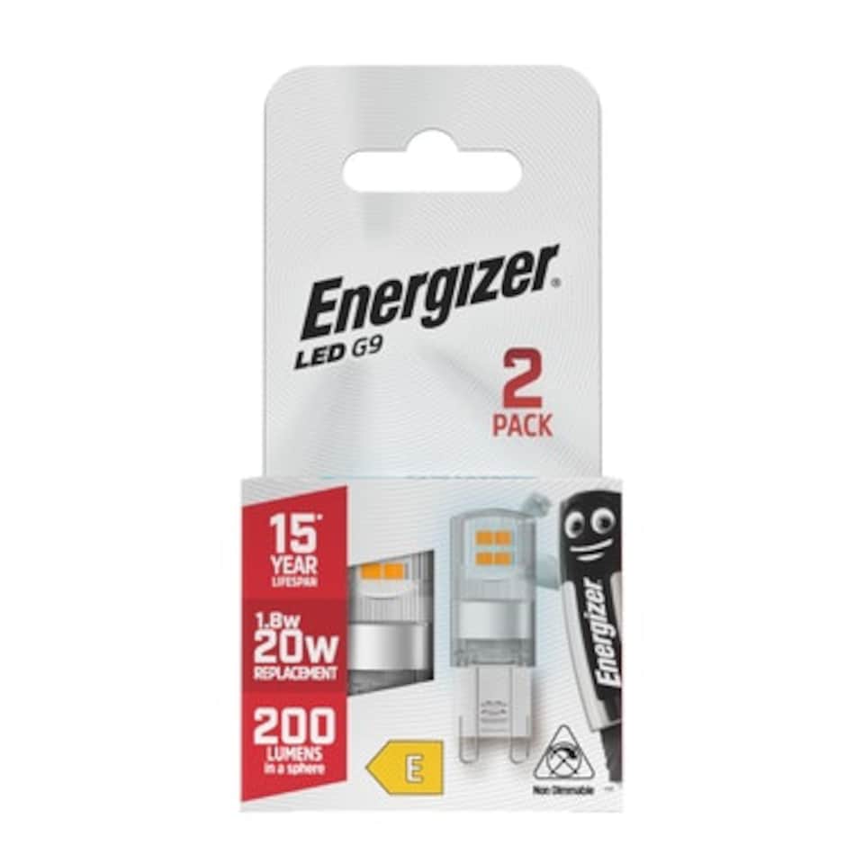 image 1 of Energizer LED G9 200lm 1.8W 6500K (Daylight) Light Bulb - Pack of 2