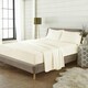 image 1 of Plain Dye Flannelette Cream Super King 16" Deep Fitted Sheet