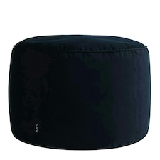 icon Milano Velvet Bean Bag Pouffe Midnight Blue Large Velvet Footstools Blue