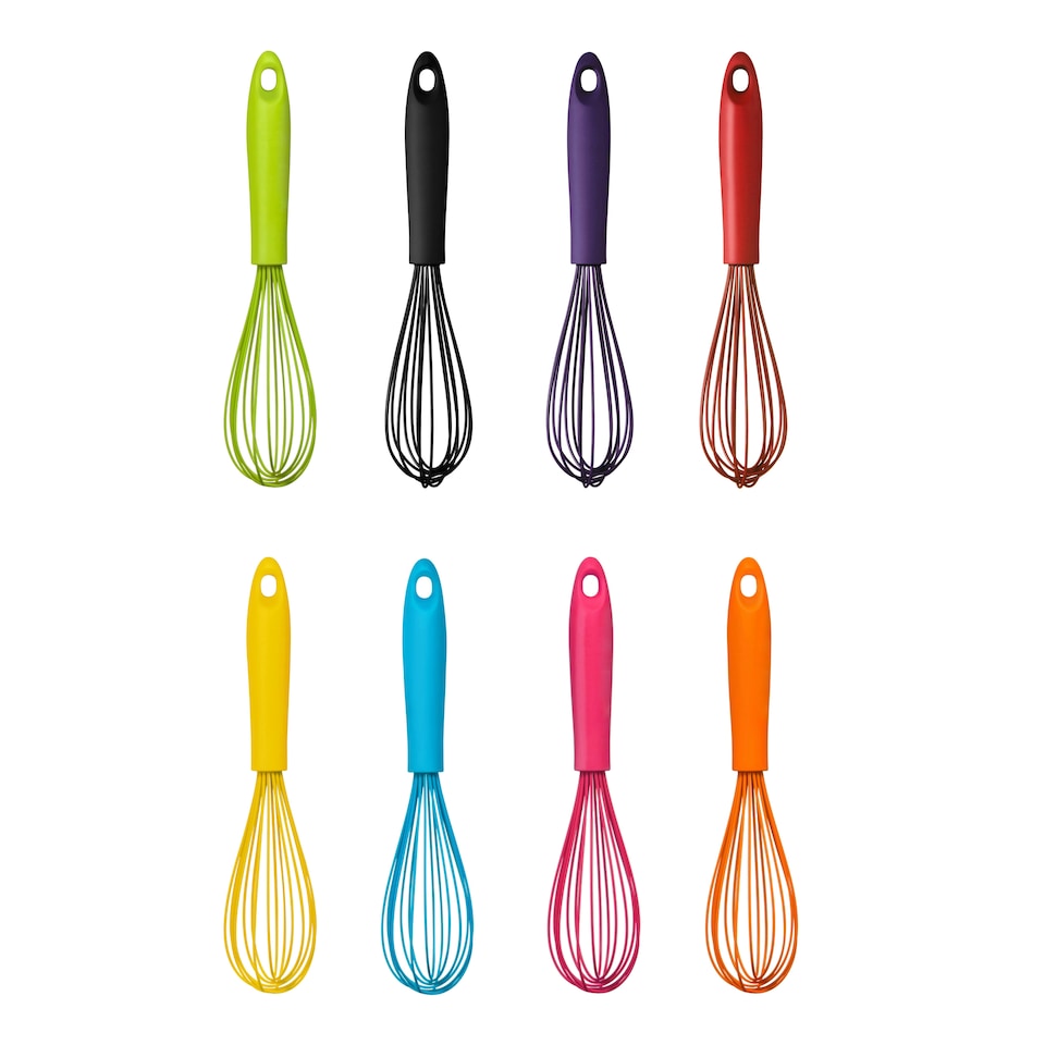 image 1 of Interiors by Premier Orange Silicone Whisk, Non-Stick, Heat-Resistant to 240°C, Ergonomic Handle with Hanging Loop