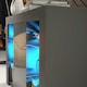 image 3 of Display Cabinet Bookcase Sideboard Storage Cabinet Cupboard Grey High Gloss LED 97.5cm