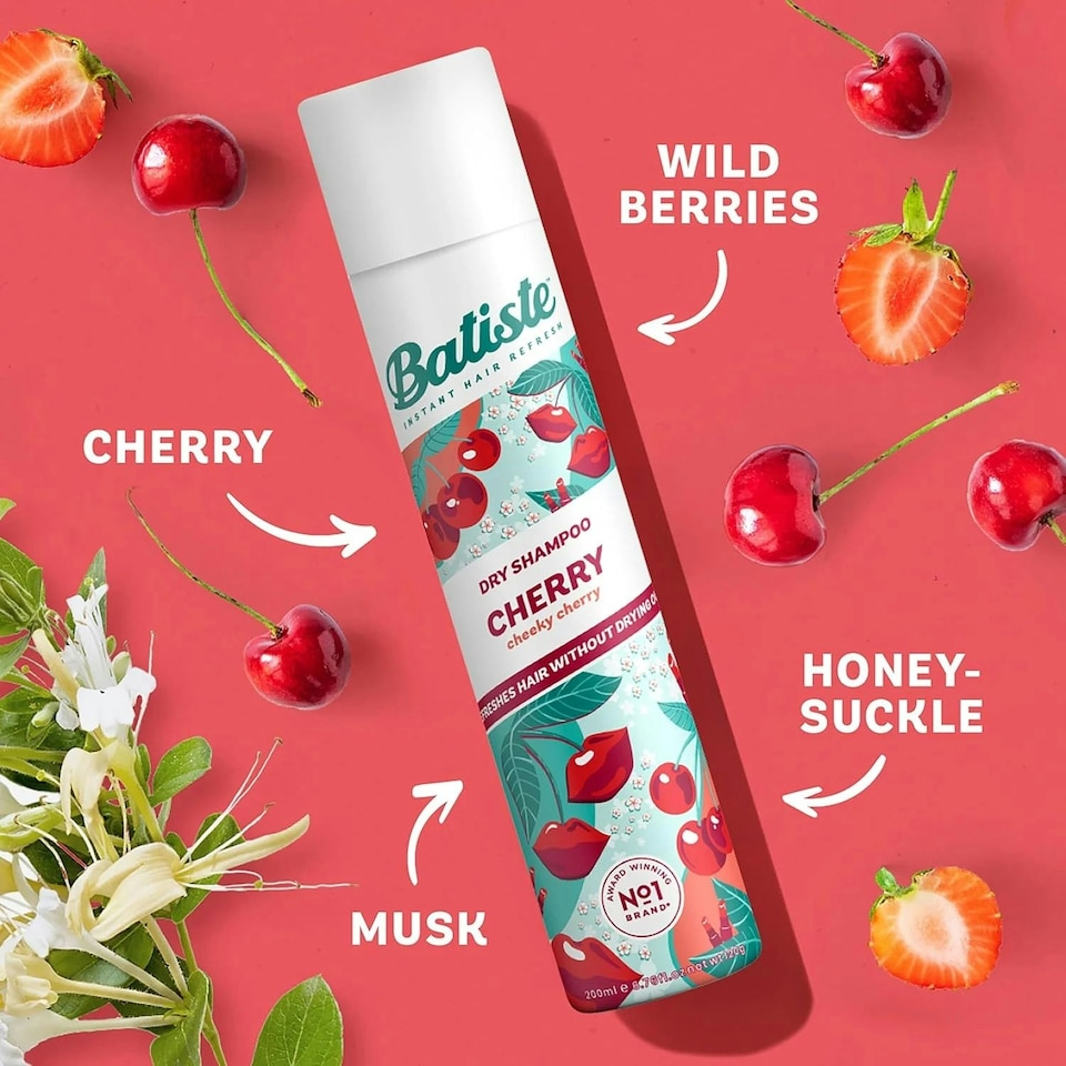 image 1 of Batiste  Dry Shampoo Spray Cheeky Cherry 280 ml | Cream