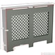image 6 of Vida Designs Oxford Radiator Cover Painted MDF Cabinet, Grey, 111cm