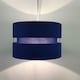 image 5 of First Choice Lighting Blue Layered Easy Fit Drum Light Shade Blue