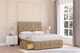 image 2 of Sloomy Cambridge Mink Naples Divan Bed Base No Drawers With 54 Inch Floor Standing Headboard & 12 Inch Matching Footboard | Brown | Mink | Small Single | 1