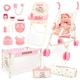 image 2 of Complete Baby Doll Accessories Nursery Set Pretend Role Play Cot Set for Kids Doll Crib High Chair Prentend PlayBrand
