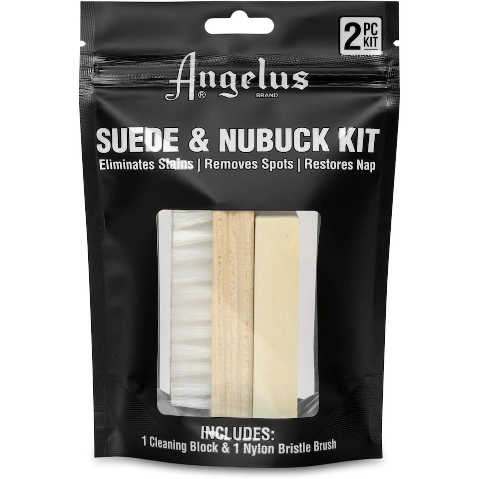 image 1 of Angelus Nubuck & Suede Kit - Cleaner & Eraser for Delicate Care | Brown