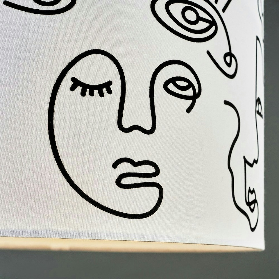 image 1 of ValueLights Modern White Artistic Portrait Ceiling Pendant Light Shade