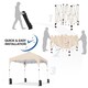 image 6 of Yaheetech 201 cm L x 201 cm W Pop Up Canopy Tent-Beige | Cream | Beige | 201 cm L × 201 cm W × 243-263 cm H