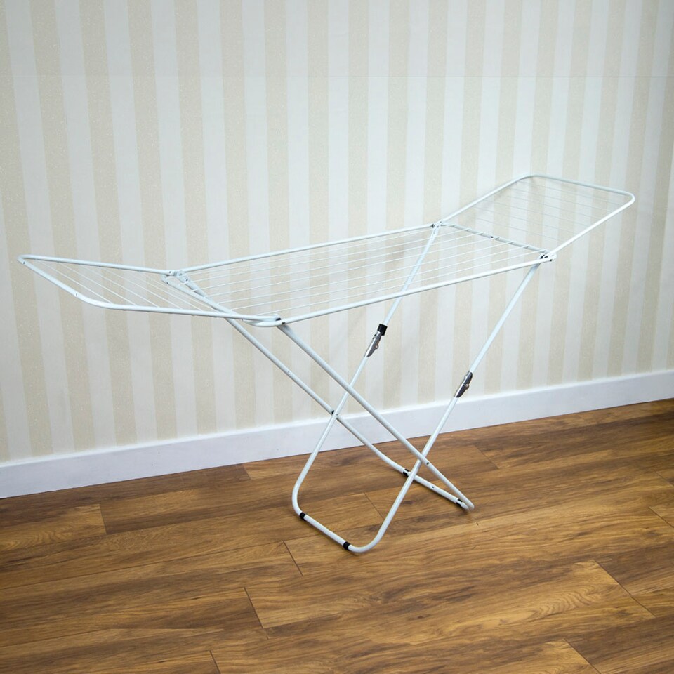 image 1 of Home Vida Winged Airer Freestanding Metal Folding Clothes Drying Rack
