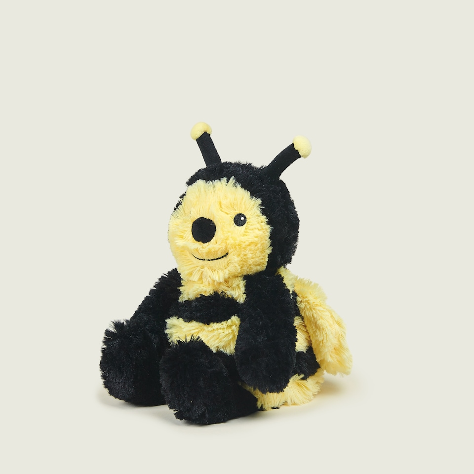 image 1 of Warmies Plush Bumblebee Microwavable, Weighted Teddy Slightly Scented with French Lavender, Fully Heatable Heat Pad Junior Size, Hot or Cold Relief