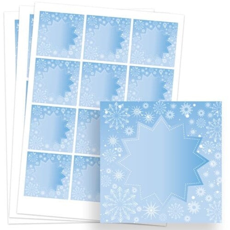Frozen Design 65mm Square Sticker sheet of 12 - Tesco Groceries