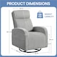 image 4 of Yaheetech Corduroy Swivel Nursery Gliding Rocker Chair-Light Grey | Grey | Light Grey | One Size | 1
