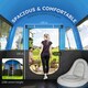image 9 of Outsunny 8-Person Camping Tent Tunnel Design with 4 Large Windows Green | Green