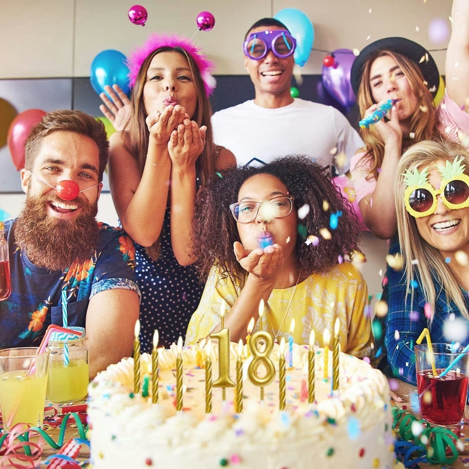 image 1 of Gold 2 Number Candle | Gold