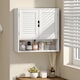 image 2 of HOMCOM Bathroom Cabinet, Wall Mounted Storage Cabinet with Adjustable Shelves and Soft-Close Door, Toilet Storage Cupboard for Bathroom, Living Room, 60 x 20 x 60 cm, White | White