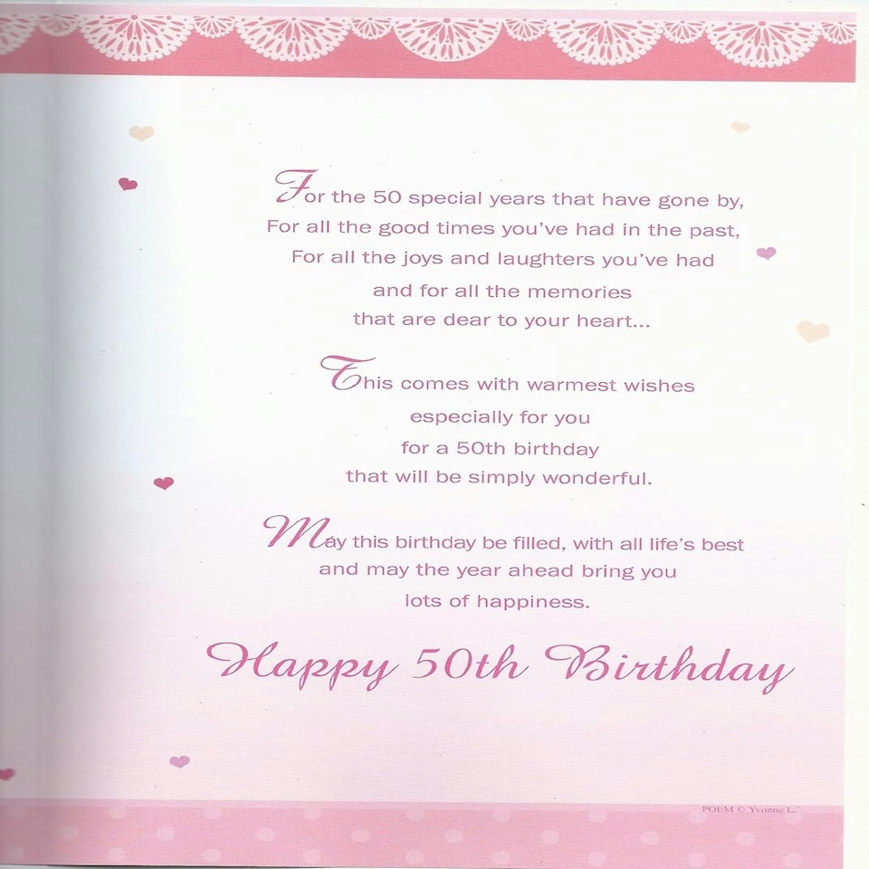 image 1 of On Your 50th Floral Design Birthday Card