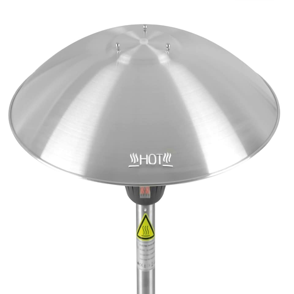 image 1 of Freestanding Halogen Bulb Infrared Electric Patio Heater Black Base H2.1m 2.1kW