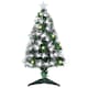 image 1 of HOMCOM 3ft White Light Artificial Christmas Tree w 90 LEDs Star Topper TriBase Full Bodied Seasonal Decoration PreLit Home