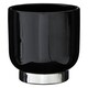 image 3 of Interiors by Premier Black Small Planter With Silver Finish Base Black