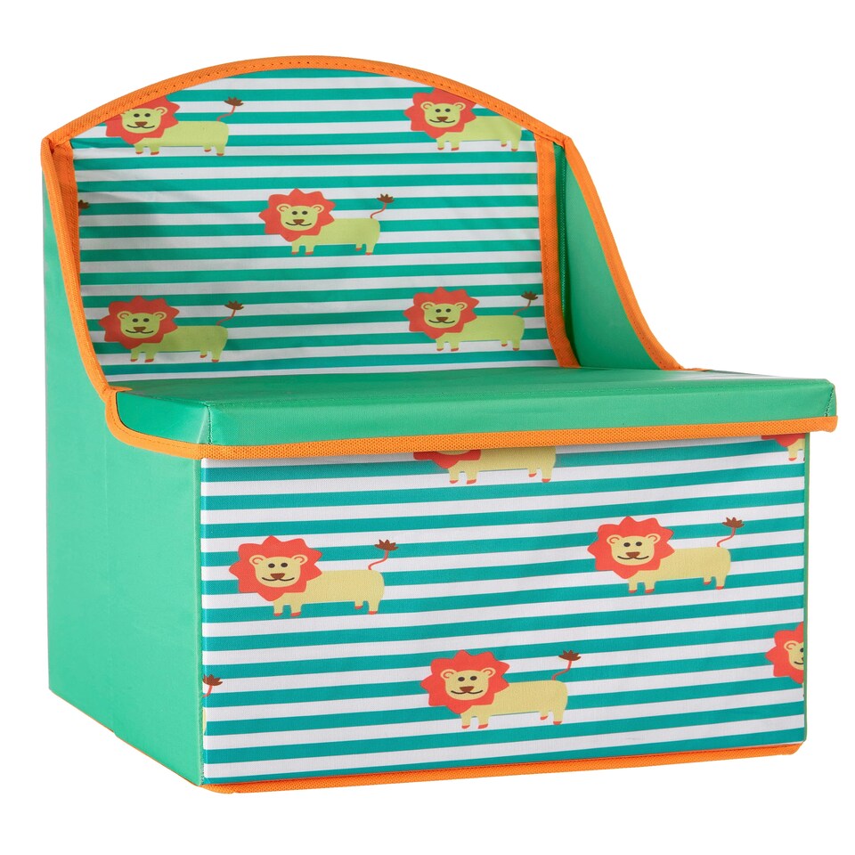 image 1 of Premier Kids Lion Design Kids Storage Seat, Easy to Maintain Children Bedroom Seat, Adjustable Playroom Seat