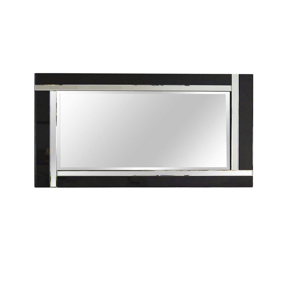 image 1 of Aston Black All Glass Dress Mirror 120 x 80 CM Black