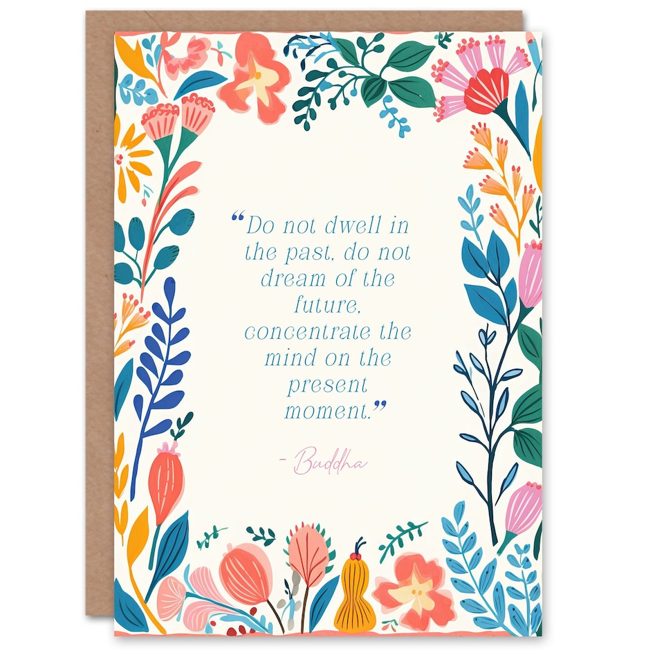 image 1 of Concentrate on the Present Moment Mindfulness Spiritual Birthday Card