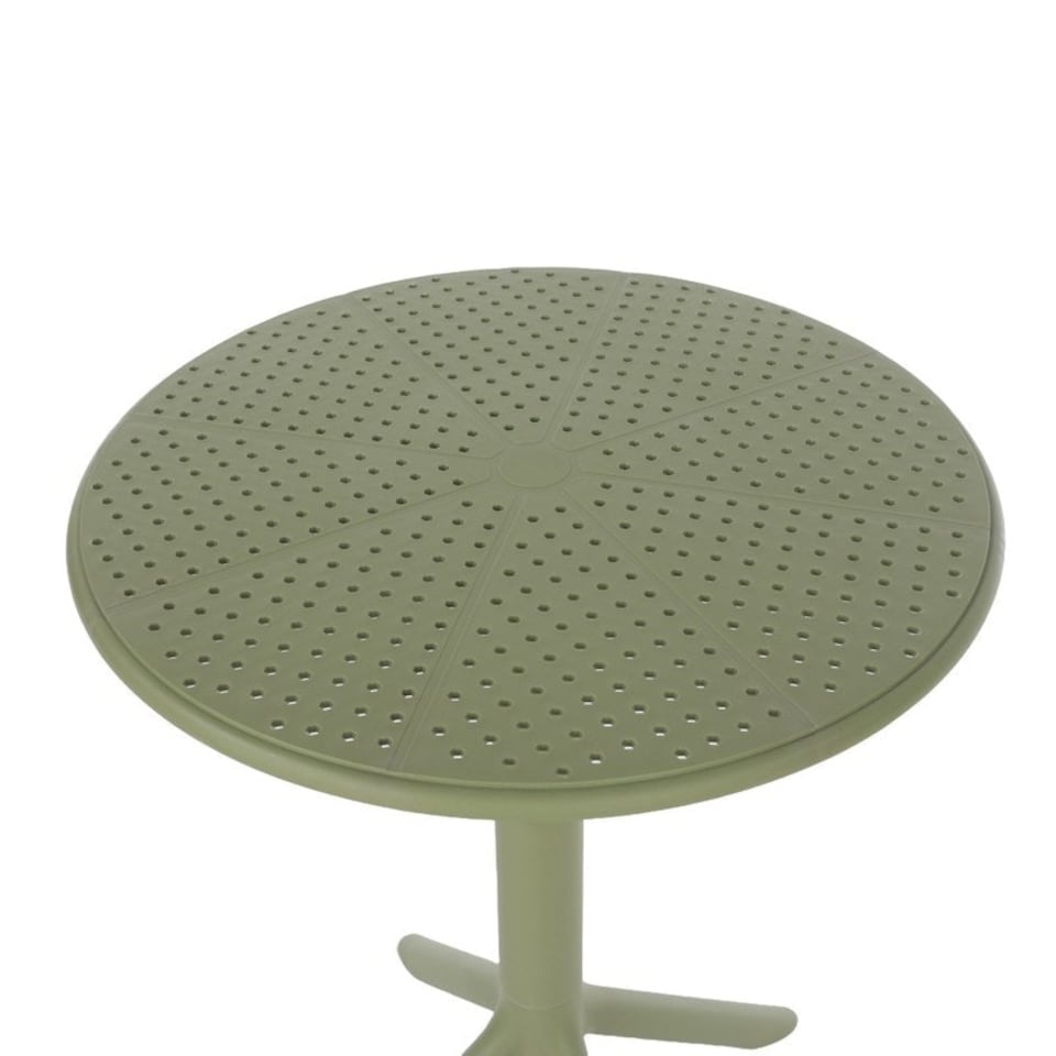 image 1 of Rimini Cala Outdoor Grade Bistro Table and 2 Chair Set - Plastic/Metal - L60 x W60 x H82 cm - Moss Green - Partially Assembled