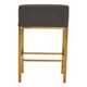 image 4 of Interiors by Premier Dark grey and Gold Finish Bar Chair, Glam Touch Indoor Metal Bar Stool, Footrest Bar Chair