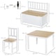 image 8 of HOMCOM 4-Piece Set Kids Wood Table Chair Bench w/ Storage Function for 3 Years+ Grey