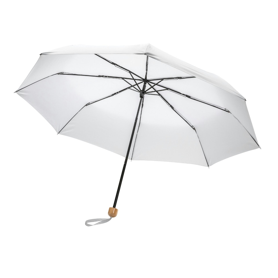 image 1 of XD Collection Impact Bamboo Folding Umbrella - White - One Size | White