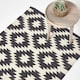 image 1 of Homescapes Zurich Handwoven Black and White Cotton Geometric Kilim Rug - 160 x 230 cm Black | 160 x 230 cm