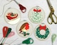 image 3 of Sew & So On Embroidery Hoop Decorations, Merry and Bright, Multicoloured, 8"